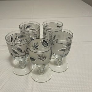 Libbey Silver leaf Wine Glasses